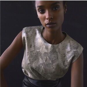 NEW Zara Women’s Snake Skin look with shoulder pads.